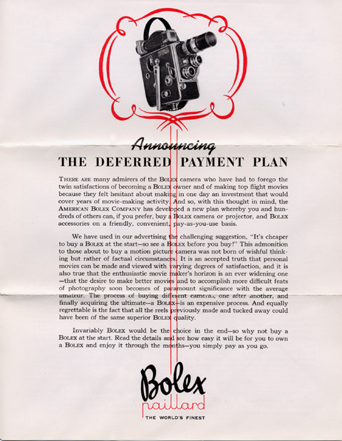 Bolex Payment Plan